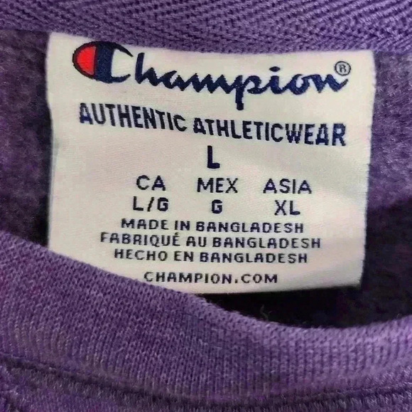 Clemson Tigers Adult Large Heathered Purple Champion Pullover Embroidered - Picture 3 of 4